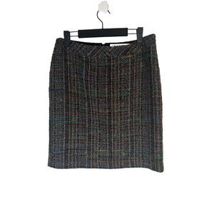 2/$30 Trina Turk Size 6 Plaid Wool Blend Skirt